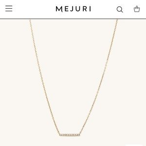 Mejuri - Diamonds Line Necklace - 14K Solid Gold - LIKE NEW